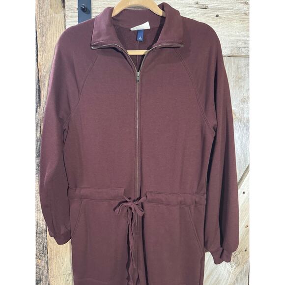 Universal Thread Brown Fleece One Piece Jumpsuit Women's Size Medium - Picture 2 of 11